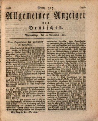 Allgemeiner Anzeiger der Deutschen Donnerstag 23. November 1809