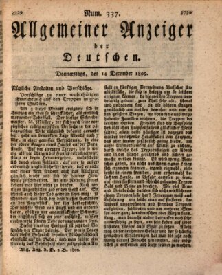 Allgemeiner Anzeiger der Deutschen Donnerstag 14. Dezember 1809