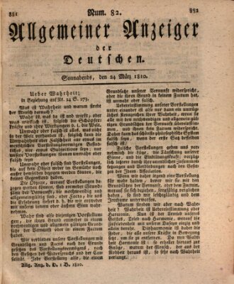 Allgemeiner Anzeiger der Deutschen Samstag 24. März 1810