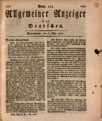 Allgemeiner Anzeiger der Deutschen Donnerstag 10. Mai 1810