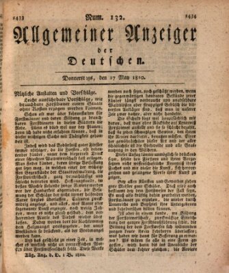 Allgemeiner Anzeiger der Deutschen Donnerstag 17. Mai 1810