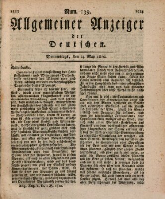 Allgemeiner Anzeiger der Deutschen Donnerstag 24. Mai 1810