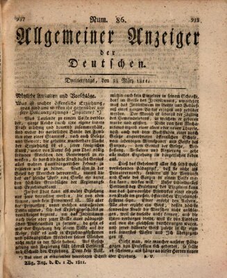 Allgemeiner Anzeiger der Deutschen Donnerstag 28. März 1811