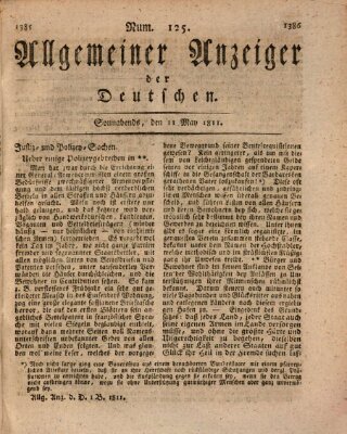 Allgemeiner Anzeiger der Deutschen Samstag 11. Mai 1811