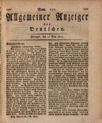 Allgemeiner Anzeiger der Deutschen Freitag 17. Mai 1811