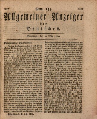 Allgemeiner Anzeiger der Deutschen Dienstag 21. Mai 1811