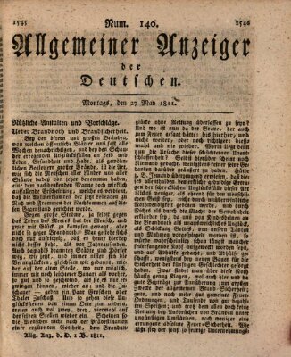 Allgemeiner Anzeiger der Deutschen Montag 27. Mai 1811