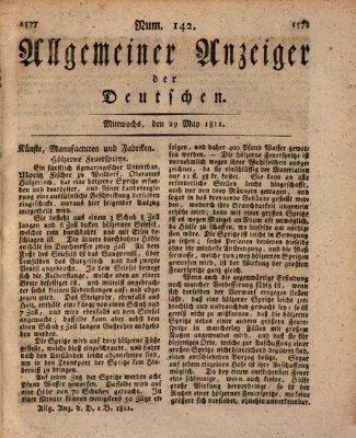 Allgemeiner Anzeiger der Deutschen Mittwoch 29. Mai 1811