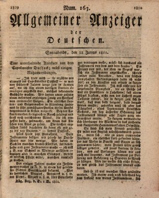 Allgemeiner Anzeiger der Deutschen Samstag 22. Juni 1811