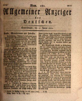 Allgemeiner Anzeiger der Deutschen Donnerstag 11. Juli 1811