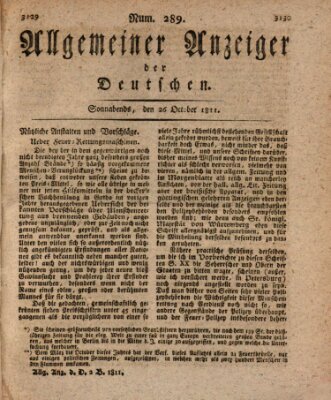 Allgemeiner Anzeiger der Deutschen Samstag 26. Oktober 1811