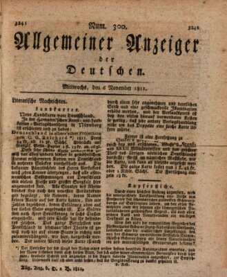 Allgemeiner Anzeiger der Deutschen Mittwoch 6. November 1811