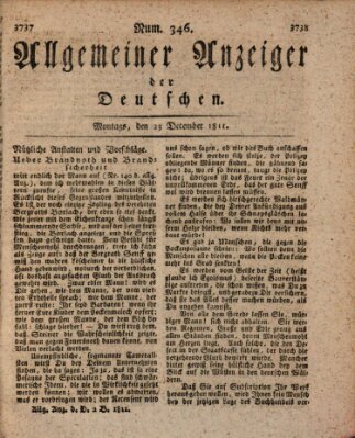 Allgemeiner Anzeiger der Deutschen Montag 23. Dezember 1811