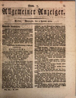 Allgemeiner Anzeiger der Deutschen Mittwoch 8. Januar 1812