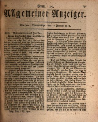 Allgemeiner Anzeiger der Deutschen Donnerstag 16. Januar 1812