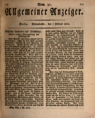 Allgemeiner Anzeiger der Deutschen Samstag 1. Februar 1812