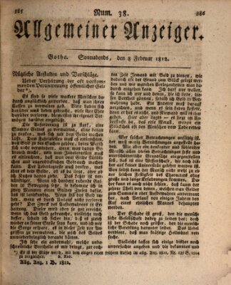 Allgemeiner Anzeiger der Deutschen Samstag 8. Februar 1812