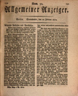 Allgemeiner Anzeiger der Deutschen Samstag 22. Februar 1812