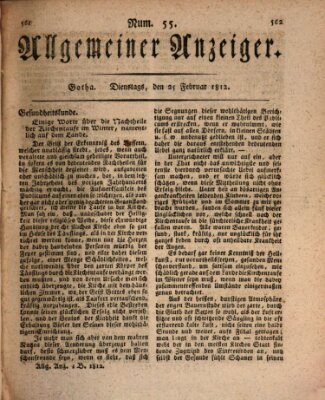 Allgemeiner Anzeiger der Deutschen Dienstag 25. Februar 1812