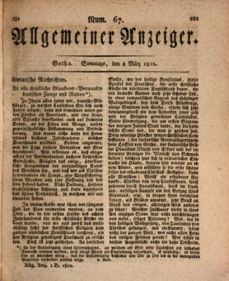 Allgemeiner Anzeiger der Deutschen Sonntag 8. März 1812