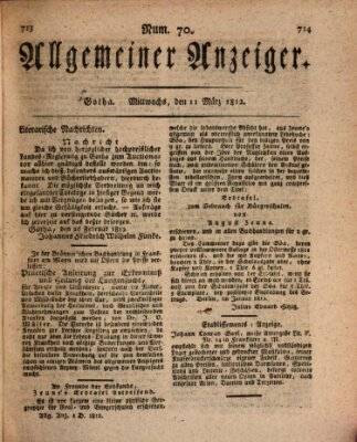 Allgemeiner Anzeiger der Deutschen Mittwoch 11. März 1812