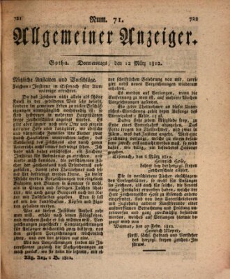 Allgemeiner Anzeiger der Deutschen Donnerstag 12. März 1812