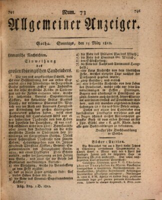 Allgemeiner Anzeiger der Deutschen Sonntag 15. März 1812