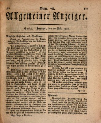 Allgemeiner Anzeiger der Deutschen Freitag 20. März 1812