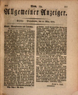 Allgemeiner Anzeiger der Deutschen Samstag 21. März 1812