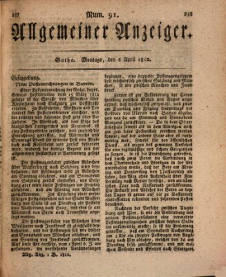 Allgemeiner Anzeiger der Deutschen Montag 6. April 1812