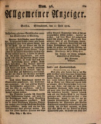 Allgemeiner Anzeiger der Deutschen Samstag 11. April 1812