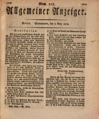 Allgemeiner Anzeiger der Deutschen Samstag 2. Mai 1812