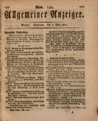 Allgemeiner Anzeiger der Deutschen Sonntag 31. Mai 1812