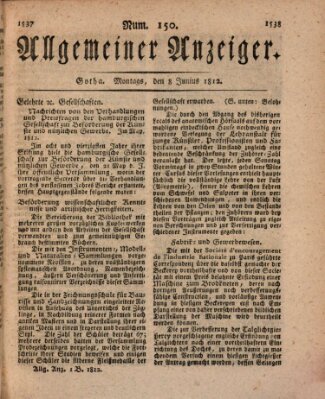 Allgemeiner Anzeiger der Deutschen Montag 8. Juni 1812