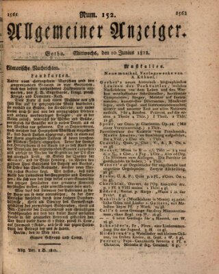 Allgemeiner Anzeiger der Deutschen Mittwoch 10. Juni 1812