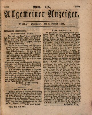 Allgemeiner Anzeiger der Deutschen Sonntag 14. Juni 1812