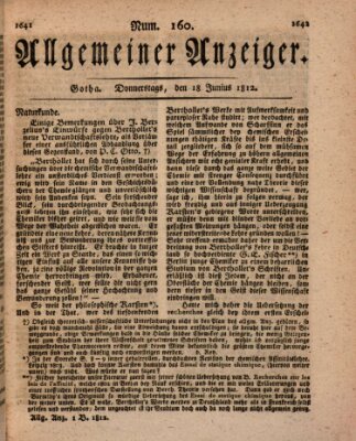 Allgemeiner Anzeiger der Deutschen Donnerstag 18. Juni 1812