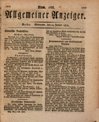 Allgemeiner Anzeiger der Deutschen Mittwoch 24. Juni 1812