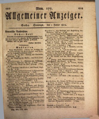 Allgemeiner Anzeiger der Deutschen Sonntag 5. Juli 1812