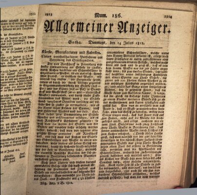 Allgemeiner Anzeiger der Deutschen Dienstag 14. Juli 1812