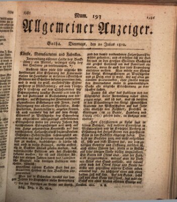 Allgemeiner Anzeiger der Deutschen Dienstag 21. Juli 1812