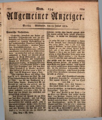 Allgemeiner Anzeiger der Deutschen Mittwoch 22. Juli 1812