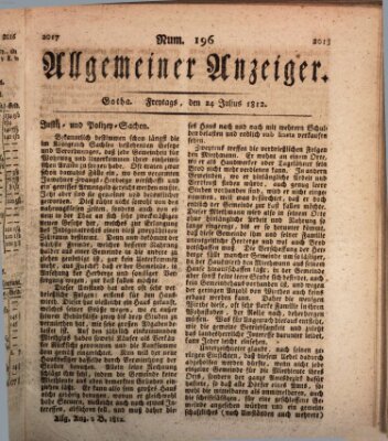 Allgemeiner Anzeiger der Deutschen Freitag 24. Juli 1812