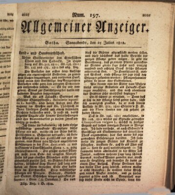 Allgemeiner Anzeiger der Deutschen Samstag 25. Juli 1812