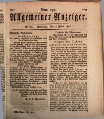 Allgemeiner Anzeiger der Deutschen Sonntag 26. Juli 1812