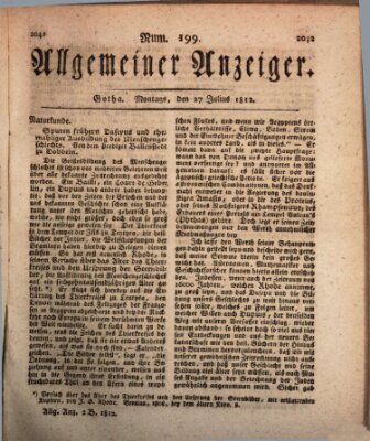 Allgemeiner Anzeiger der Deutschen Montag 27. Juli 1812