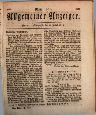 Allgemeiner Anzeiger der Deutschen Mittwoch 29. Juli 1812