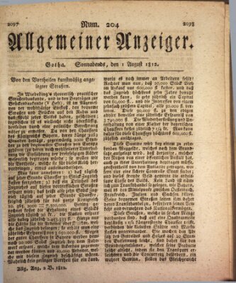 Allgemeiner Anzeiger der Deutschen Samstag 1. August 1812