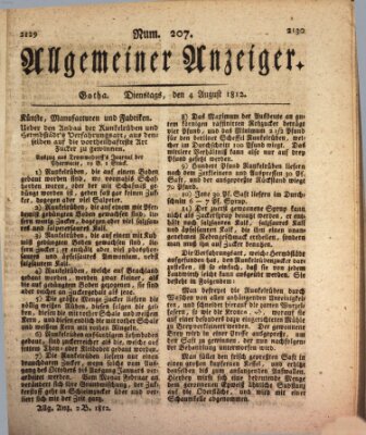 Allgemeiner Anzeiger der Deutschen Dienstag 4. August 1812