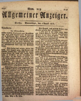 Allgemeiner Anzeiger der Deutschen Donnerstag 6. August 1812